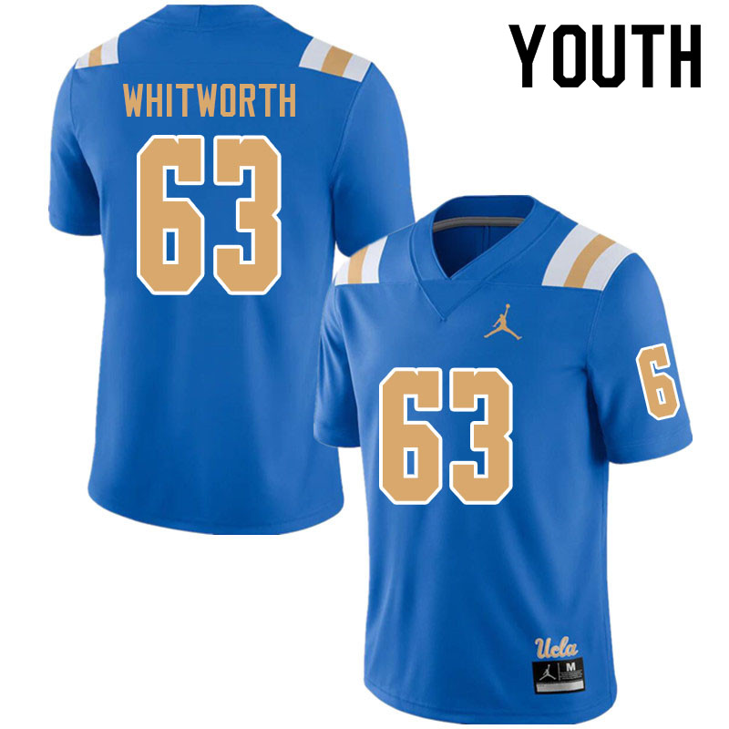 Jordan Brand Youth #63 Brad Whitworth UCLA Bruins College Football Jerseys Sale-Blue - Click Image to Close